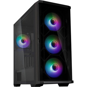 Корпус ZALMAN Z10 DUO, ATX, BLACK, WINDOW, 2X3.5", 2X2.5", 2XUSB3.0, 1XUSB 3.1 TYPE-C, FRONT 3X120MM INFINITY MIRROR ARGB, REAR 1X120MM INFINITY MIRROR ARGB, REPLACEABLE FRONT PANEL