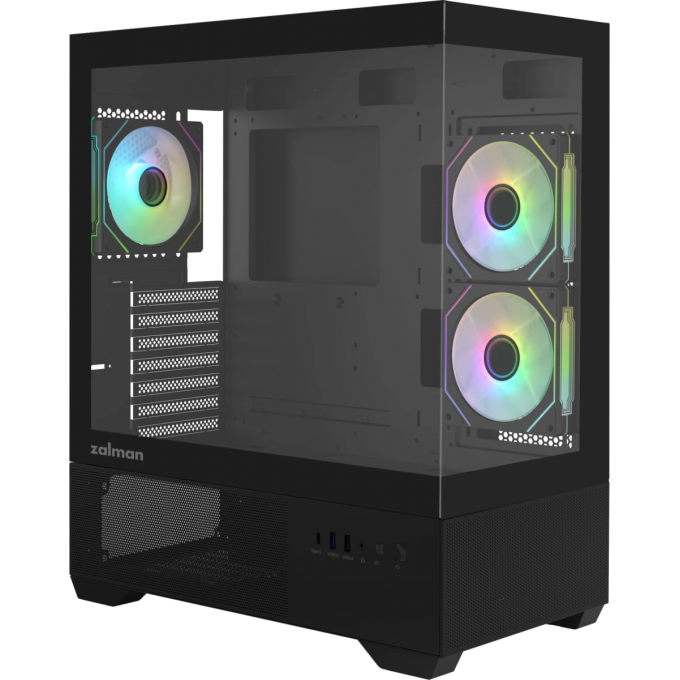 Корпус ZALMAN CHRONIX V2 черный без БП ATX 6x120mm 2x140mm 1xUSB2.0 1xUSB3.0 audio bott PSU CHRONIX V2 BLACK